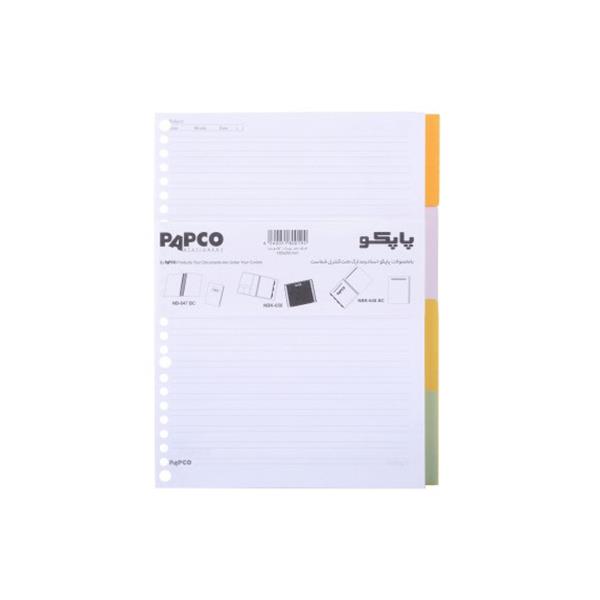 کاغذ کلاسوری پاپکو مدل دوخط کد NB606Sh بسته 100 عددی